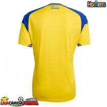 Camisa de Futebol Suécia Equipamento Principal Mundo 2026 Manga Curta